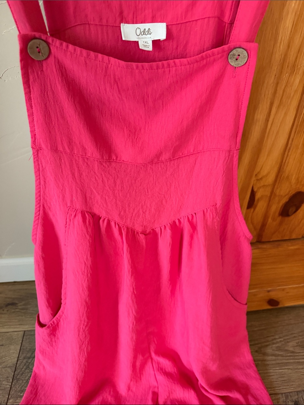 Oddi Los Angeles Wide Leg Romper | Hot Pink | Size 1XL | Boho Chic - Picture 4 of 6